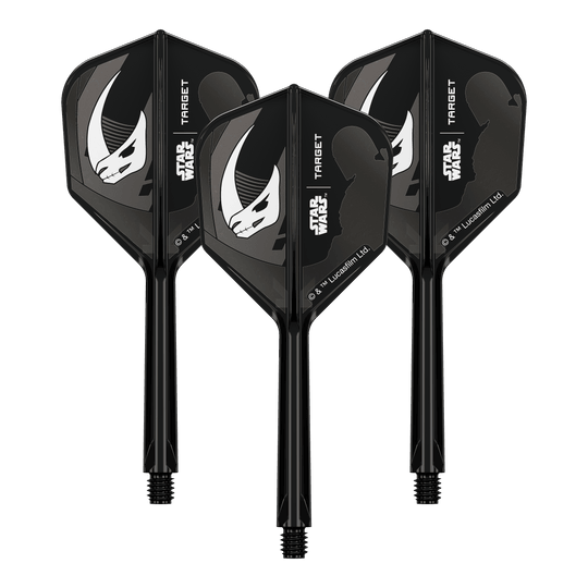 Set Target Star Wars K-Flex Mandalorian No6 Flights Das Bild zeigt das Produkt '410625_Target_StarWars_K-Flex_Mandalorian_Armour_No6_Flights_33mm_2a'. Wahrscheinlich sind hier Mandalorian Armour Dart-Flights abgebildet.