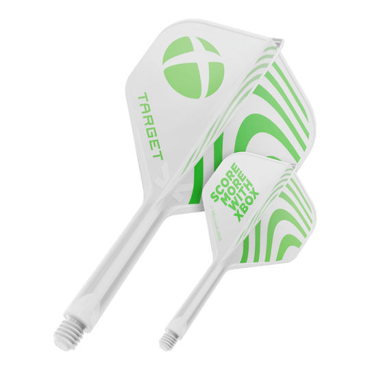 Target Xbox K-Flex No2 Standard Flights - Bianco Ein Produktbild mit dem Dateinamen 410611_Target_Xbox_KFlex_No2_Standard_Flights_26mm_1. Das Bild zeigt vermutlich ein Dartzubehör.