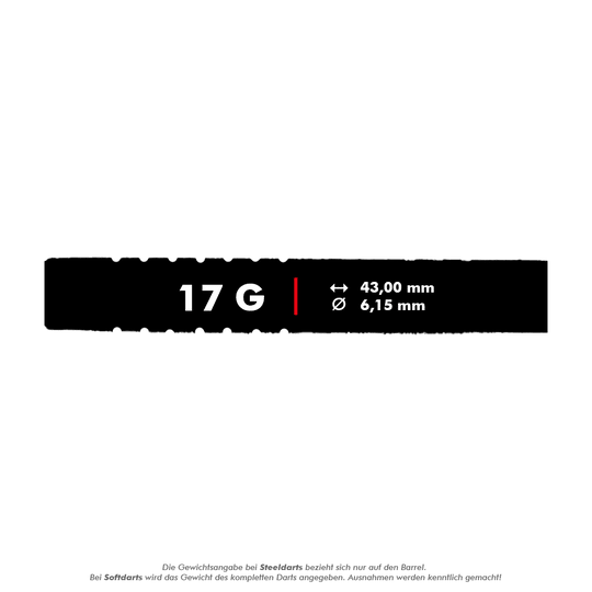 Freccette morbide McDart 85 Tungsten V1 - 17g