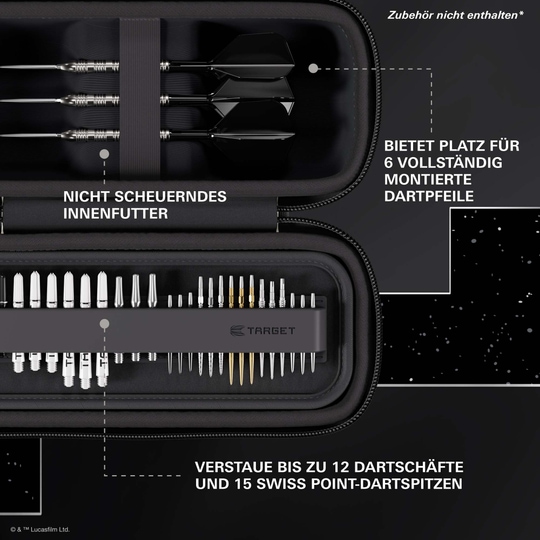 Portafreccette Target Star Wars Boa - Stormtrooper Das Target Star Wars Boa Dartcase - Stormtrooper ist hier abgebildet. Das Produkt zeigt ein Star Wars Stormtrooper Motiv.