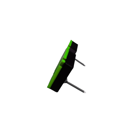 Anelli numerici per freccette McDart / Anello numerico Cyber Das Bild zeigt ein Objekt mit dem Dateinamen 'Cyber Grn hinten'. Das Objekt ist von hinten in grüner Farbe zu sehen.