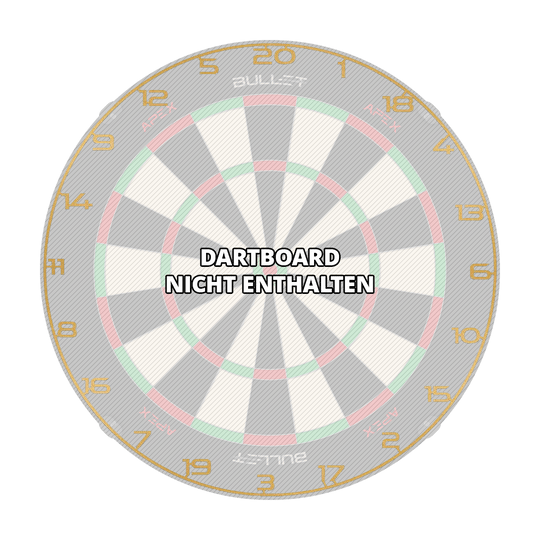 Anello numerico per bersaglio per freccette Das Bild stellt einen Dartboard Zahlenring in goldener Farbe dar. Es geht um das Produkt 'BT1000160 Bullet Dartboard Zahlenring Gold 3'.