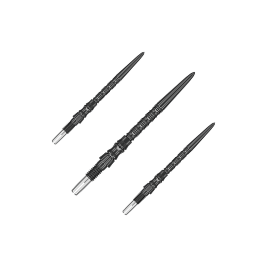Punte per freccette Target Signature Swiss Point TRB in acciaio - Nere Dieses Bild zeigt Dartspitzen in schwarzer Farbe, 30mm Länge, vermutlich das Set. Die Dartspitzen sind als Zubehör für Darts dargestellt.