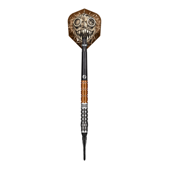 Abgebildet ist das Produkt Shot Gnarly Gnasha Softdarts mit einem Gewicht von 20g. Es handelt sich um spezielle Softdarts für das Dartspiel.