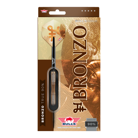 Bulls NL Bronzo True Steel Darts - 23 g Hier sieht man die Bulls NL Bronzo True Steeldarts - 23g. Die Steeldarts sind in traditioneller Form gestaltet.