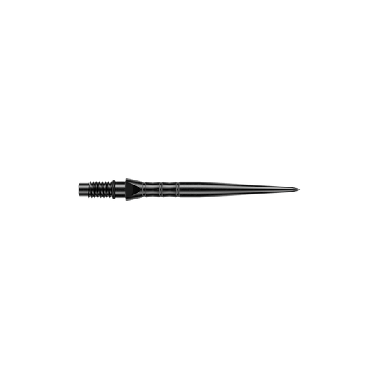 Punte per freccette in acciaio Winmau Switch Point Wave - nere Abgebildet sind schwarze Steeldartspitzen, vermutlich 26 mm lang. Die Dartspitzen werden für Steeldartpfeile verwendet.
