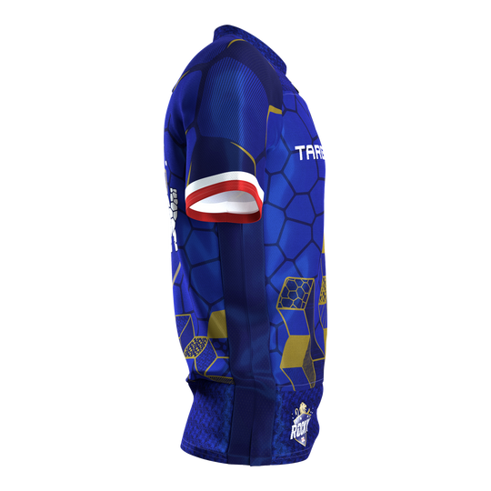 Maglietta Target Josh Rock Dart 2027 Auf dem Foto ist das Target Josh Rock Dartshirt 2027 abgebildet. Das Shirt hat ein sportliches und modernes Design.