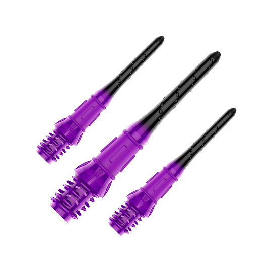 Punte a freccia graduate L-Style Premium Lippoint (confezione da 30) Zu sehen ist ein Set von L-Style Premium Lippoint Dartspitzen im 30er Pack in Schwarz und Lila. Die Dartspitzen sind speziell für Softdartspiele entwickelt.