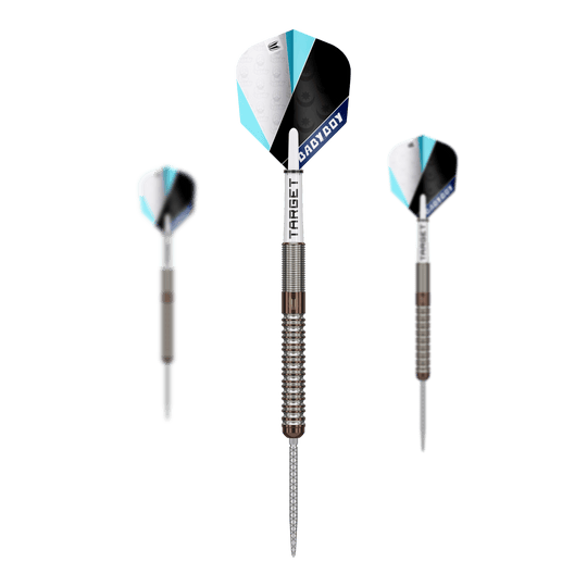 Dardi in acciaio Target Adam Lipscombe Swiss Points - 25 g Abgebildet sind die Target Adam Lipscombe Swiss Points Steeldarts. Dieses Dart-Set zeichnet sich durch besondere Präzision aus.