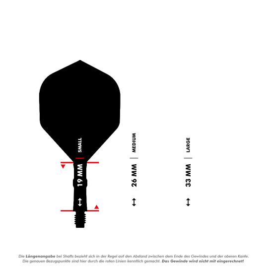 Alette L-Style L-Sytem - Rosso trasparente Das Bild zeigt Dart-Flights als Zubehör. Es handelt sich um LStyle L-System Flights.