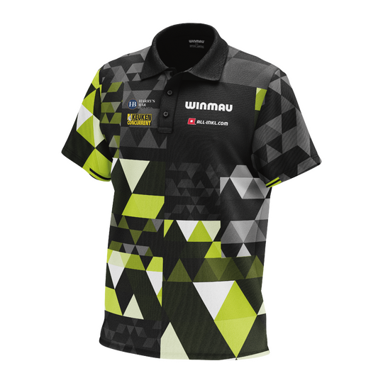 Polo Winmau Michael Van Gerwen edizione fan Poloshirt der Winmau Michael Van Gerwen Fan-Edition. Dieses Shirt ist für Fans von Michael Van Gerwen gestaltet.