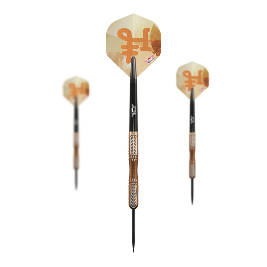 Bulls NL Bronzo True Steel Darts - 23 g Auf dem Bild sind die Bulls NL Bronzo True Steeldarts - 23g als Set zu sehen. Das Set enthält mehrere Darts für das Spiel.