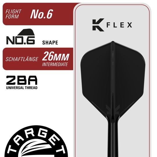 Freccette morbide Target Black Marque Eclipse - 21 g Target Black Marque Eclipse Softdarts mit 21g Gewicht liegt auf weißem Hintergrund. Das Bild zeigt die Details und das Design dieses hochwertigen Softdart-Produkts.