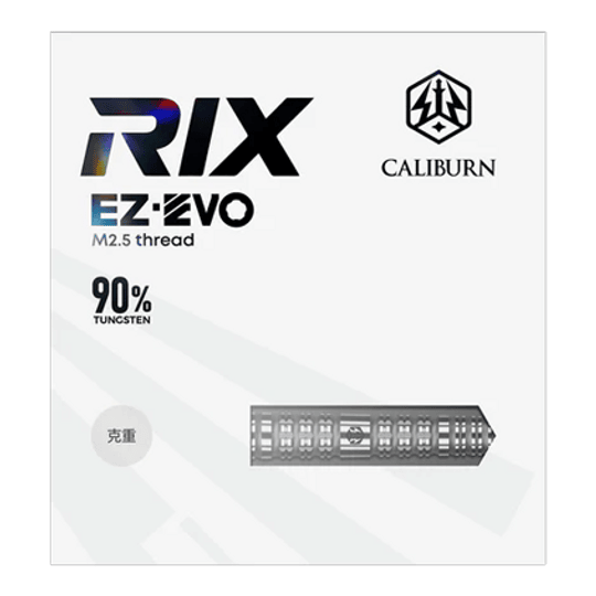 Freccette in acciaio Caliburn Rix EZ-EVO R4 Auf dem Bild sieht man die Caliburn Rix EZ-EVO R4 Steeldarts. Diese Steeldarts sind speziell für Dartspieler entwickelt.