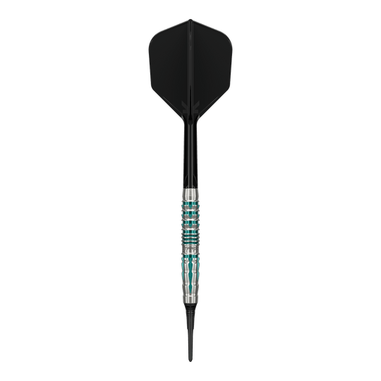 Freccette morbide Target Black Marque Pierce - 18,5 g Zu sehen sind die Target Black Marque Pierce Softdarts mit einem Gewicht von 18,5g. Die Softdarts bieten ein elegantes Aussehen und hohe Wurfgenauigkeit.