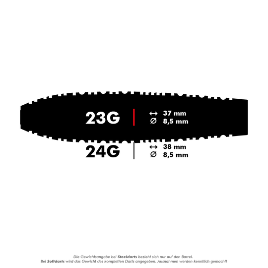Freccette in acciaio Shot ZEN Bomber Turbo Point