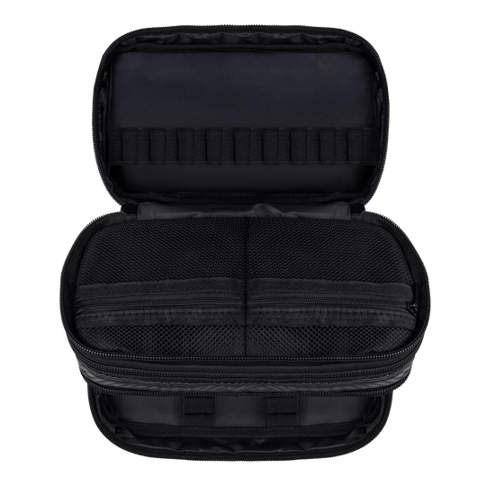 Portafoglio in carbonio Bulls NL Zu sehen ist das Bulls NL Carbon Wallet. Es eignet sich ideal zum Transport und zur Aufbewahrung von Dartzubehör.