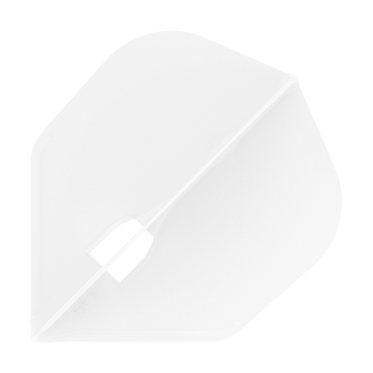 Voli a forma di L-Style Champagne L3PRO Das Bild zeigt ein Produkt mit dem Namen 'L-Style Champagne L3PRO Shape Flights White 1'. Es handelt sich vermutlich um einen weißen Dart-Flug in spezieller Form.
