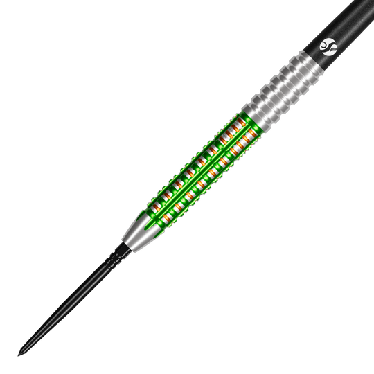 Zu sehen ist ein Set Shot Pro Series Willie O'Connor MatchDart Steeldarts. Die Darts liegen nebeneinander.