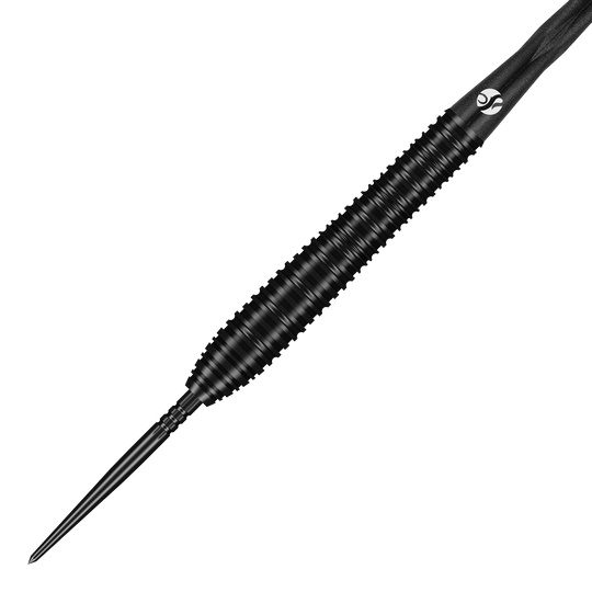 Freccette in acciaio Shot ZEN Torpedo Turbo Point - 23 g Das Bild zeigt die Shot ZEN Torpedo Turbo Point Steeldarts - 23g. Die Details der Steeldarts sind sichtbar.