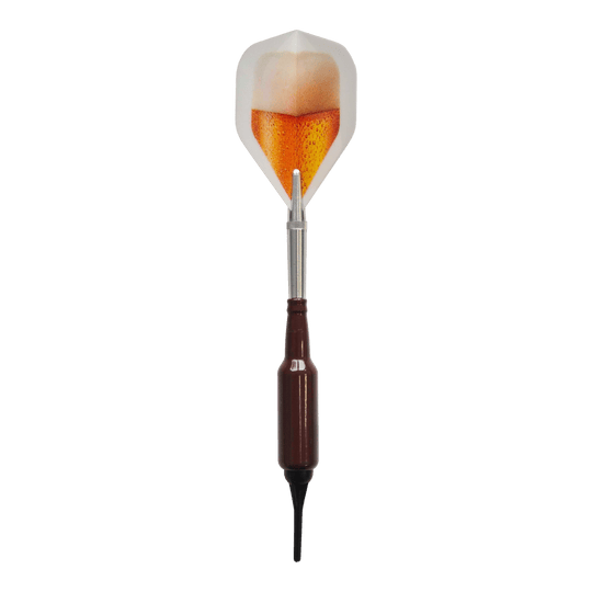 Freccette morbide McDart Prost Beer Bottle con 100 punte morbide - 16,5 g Gezeigt werden die McDart Prost Bierflaschen Softdarts mit 100 Softdartspitzen, 16,5 g. Die Softdarts kombinieren Spaß und Funktion für Dartliebhaber.