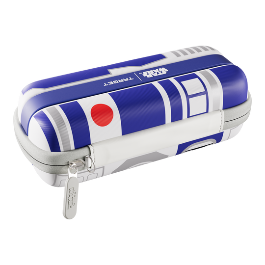 Portafreccette Target Star Wars Boa - R2D2 Auf dem Bild befindet sich das Target Star Wars Boa Dartcase - R2D2. Das Dartcase wurde inspiriert von R2D2 aus Star Wars.