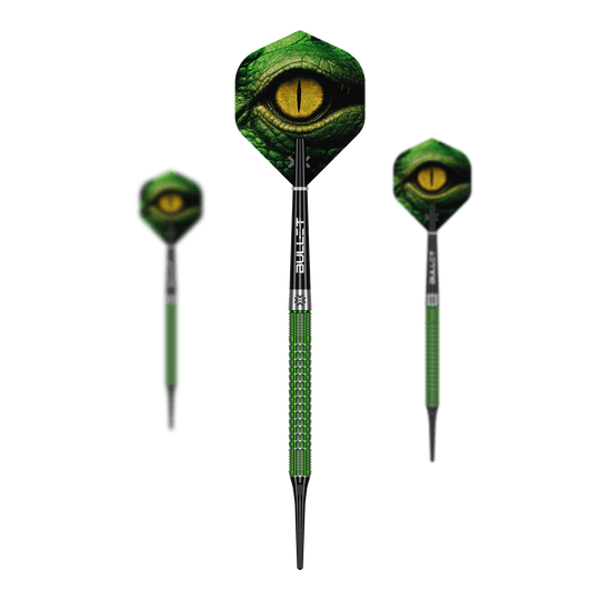 Bullet Gator Softdarts - 20 g Abgebildet ist das Set Bullet Gator Softdarts - 20g. Diese Darts sind leicht und ideal für Softdart-Spieler.