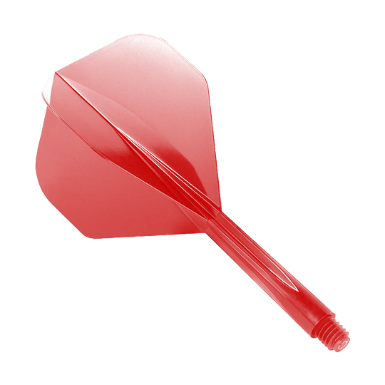 Standard del sistema di volo Condor Axe Red Auf dem Bild ist ein roter Dart-Flight mit integriertem Schaft zu sehen. Es handelt sich um das Produkt "Condor Axe Red Flight-System Standard".