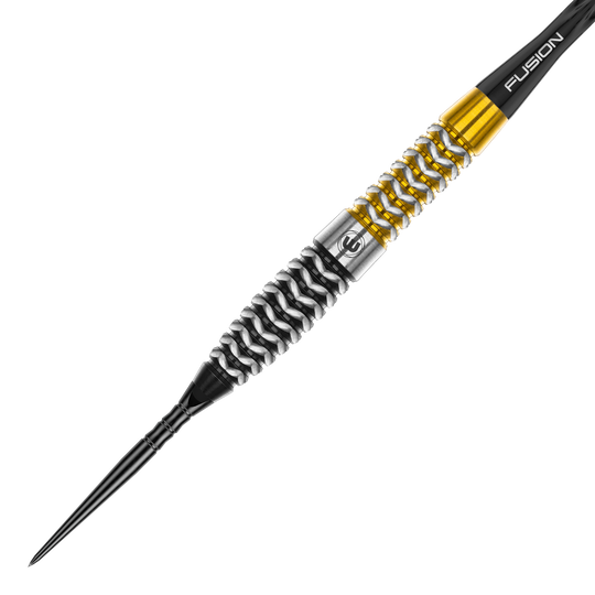 Punti di commutazione per siluri Winmau Exion Steeldarts Abgebildet ist ein Winmau Exion Torpedo Switch Point Steeldart. Zu sehen ist der Dartpfeil aus einer anderen Perspektive.