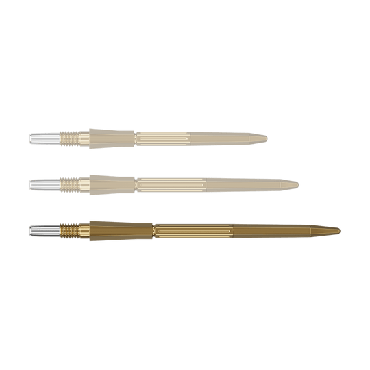 Punte per freccette Target Elysian Archetype 43 Swiss Point in acciaio - Oro Das Bild zeigt eine goldene Dartspitze in der Länge 42 mm. Die Dartspitze ist von Target Elysian Archetype 43 SwissPoint.