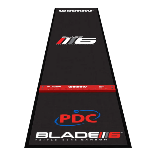 Tappetino per freccette morbido Winmau Pro Zone Precision Blade 6 Das Bild zeigt die Winmau Pro Zone Precision Blade 6 Soft Dartmatte. Diese Dartmatte bietet einen optimalen Schutz für den Boden beim Dartspielen.