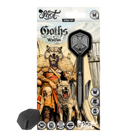 Freccette in acciaio Shot Goths Wulfaz Turbo Point - 23 g Freccette in acciaio Shot Goths Wulfaz Turbo Point - 23 g