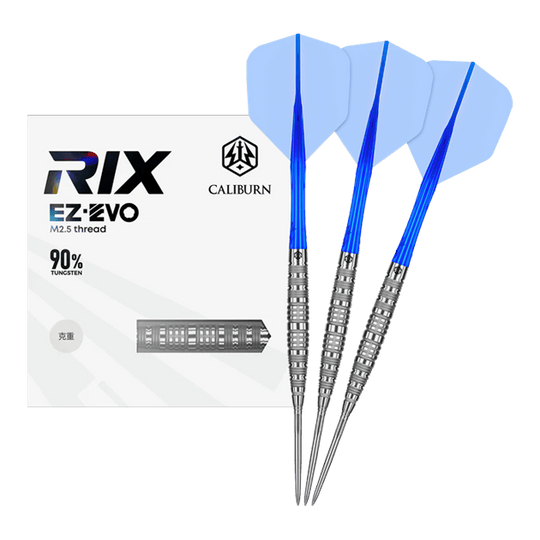 Freccette in acciaio Caliburn Rix EZ-EVO R6 Auf dem Bild ist der Caliburn Rix EZ-EVO R6 Steeldarts vollständig dargestellt. Die Details und das Design sind gut sichtbar.