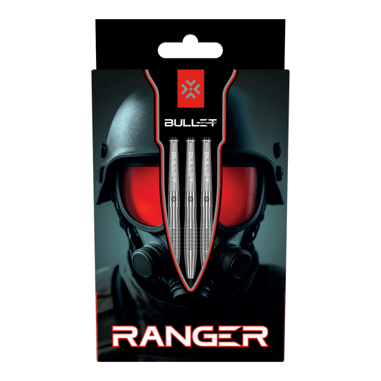 Freccette in acciaio Bullet Ranger Zu sehen sind die Bullet Ranger Steeldarts. Die Darts sind in einer Dreiergruppe dargestellt.
