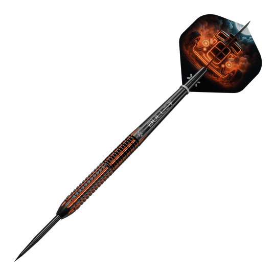 Freccette in acciaio Hotrod Bullet Bullet Hotrod Steeldarts werden abgebildet. Der Fokus liegt auf einem Dartpfeil aus der Produktreihe.