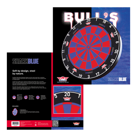 Bersaglio per freccette in acciaio Bulls NL Shark Blue Pro