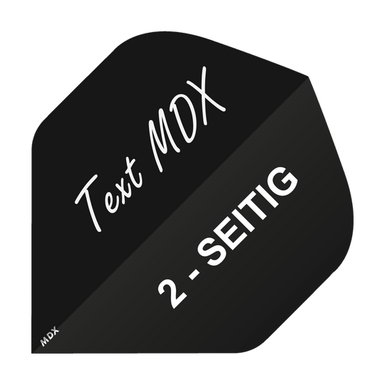Set di 10 alette stampate su 2 lati - testo desiderato - standard MDX