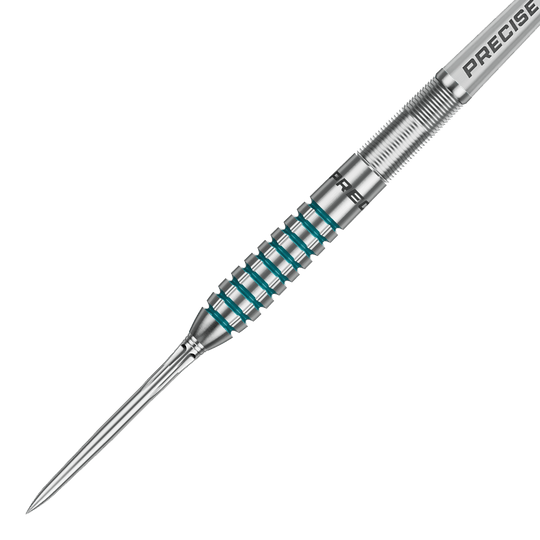 Freccette in acciaio Precise 180 MRV1 Das Bild zeigt die Precise 180 MRV1 Steeldarts - 23g. Die Steeldarts sind deutlich zu erkennen und eignen sich ideal für Dartspieler.