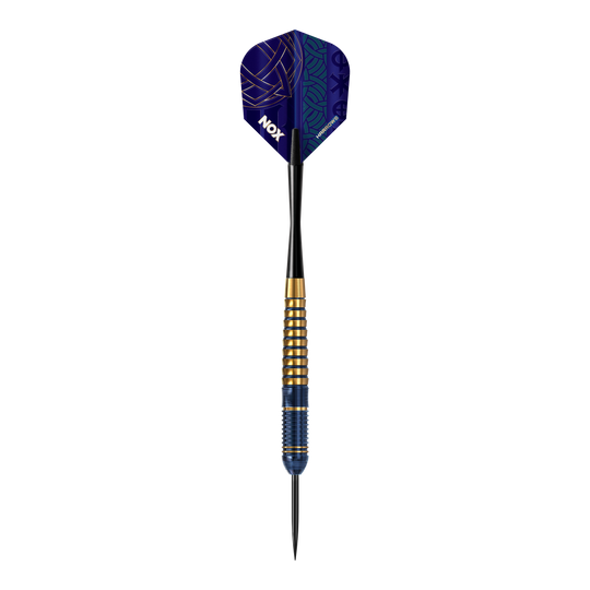 Freccette in acciaio e ottone Harrows Nox Premium Das Bild präsentiert die Harrows Nox Premium Brass Steeldarts. Diese Pfeile sind ideal für Steeldart-Spieler und bieten eine gute Verarbeitung.