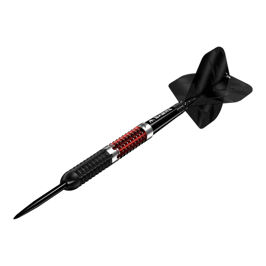 Freccette Mission Llew Bevan Black Red Electro Steel - 23 g Mission Llew Bevan Black Red Electro Steeldarts - 23g. Moderne Steeldarts in Schwarz und Rot mit 23 Gramm Gewicht.