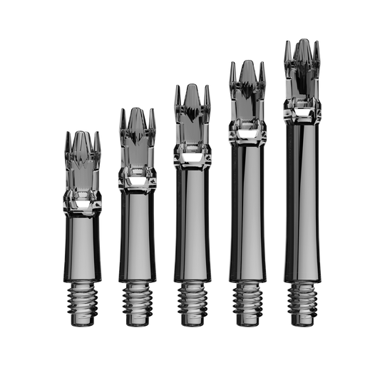 Alberi di ricambio L-Style L-System - Nero trasparente Abgebildet sind die L-Style L-System Ersatzshafts in Clear Black. Diese Schäfte dienen als Ersatzteile für Dartpfeile.