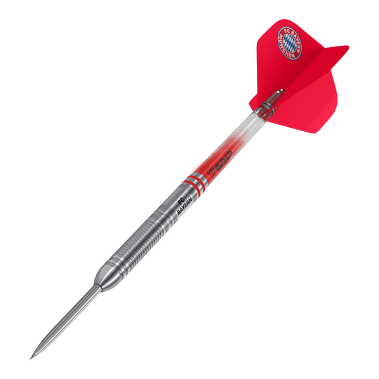 Bulls FC Bayern Monaco Freccette in acciaio al tungsteno Abgebildet sind die Bulls FC Bayern München Tungsten Steeldarts. Die Darts sind besonders für Fans des FC Bayern gestaltet.