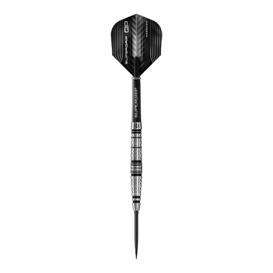 Freccette in acciaio Harrows Supergrip Torpedo Quick Point Das Bild präsentiert die Harrows Supergrip Torpedo Quick Point Steeldarts. Sie sind ideal für präzise Würfe und intensiven Einsatz.