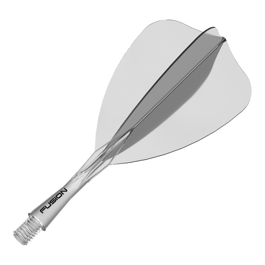 Winmau Fusion Flight Shaft System Freccia Trasparente Abgebildet ist ein Winmau Fusion Flight Shaft System Arrow, klar und 22mm. Dieses Zubehör ist für das Spiel mit Dartpfeilen gedacht.