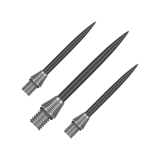 Punti di conversione Shot Tactra - 34 mm Das Bild stellt die Shot Tactra Conversion Points - 34 mm dar. Diese Spitzen sind ideal zur Umwandlung von Softdarts in Steeldarts.