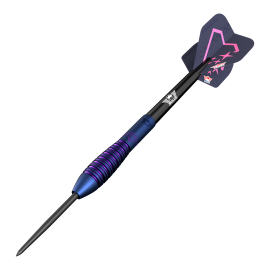 Bulls NL Christel Timmermans Satellite 90 freccette in acciaio 25g Das Bild zeigt die Bulls NL Christel Timmermans Satellite 90 Steeldarts 25g. Diese Darts eignen sich besonders für Turnierspieler.