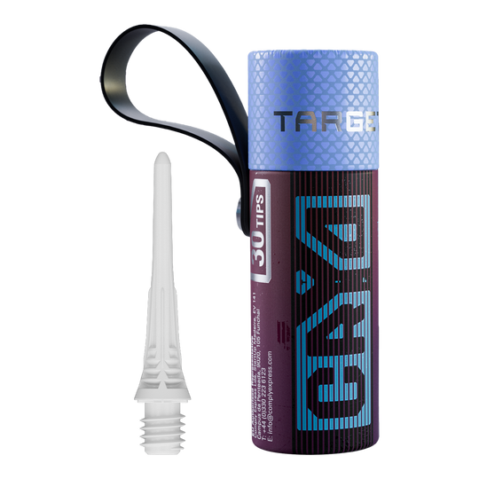Target Cryo Soft Dart Tips Confezione da 30 - Bianco Target Cryo Softdartspitzen 30er Pack - Weiß sind in einer Packung zu sehen. Die weißen Spitzen eignen sich für Softdarts.