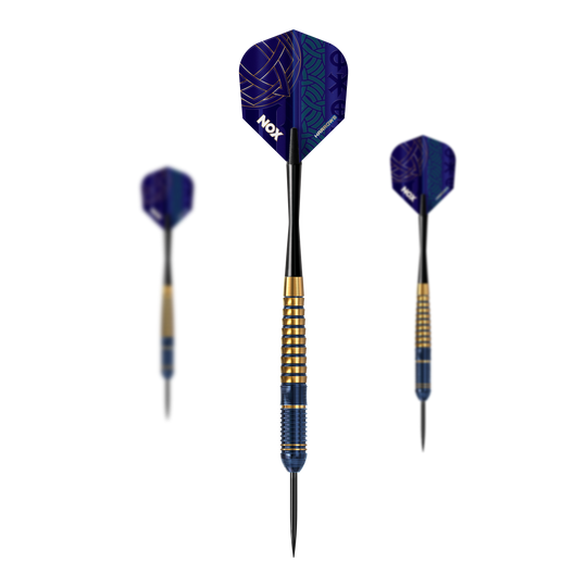 Freccette in acciaio e ottone Harrows Nox Premium Abgebildet sind die Harrows Nox Premium Brass Steeldarts. Diese hochwertigen Dartpfeile sind speziell für Steeldart entwickelt.