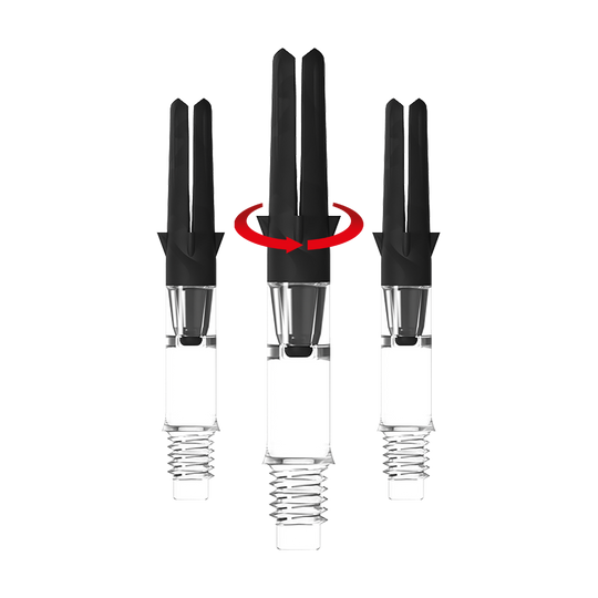 L-L-Style-Shaft Carbon Silent Straight - Trasparente Das Bild zeigt das Produkt L-Style L-Shaft Carbon Silent Straight Clear OhneKappen 32mm 1Set Symbol. Vermutlich handelt es sich um einen Dart-Schaft.
