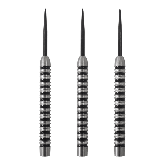 Freccette McDart Black Ring 2 in acciaio - 22 g Abgebildet sind McDart Black Ring 2 Steeldart-Barrels mit einem Gewicht von 22g. Das Produkt ist speziell für Steeldart entwickelt.